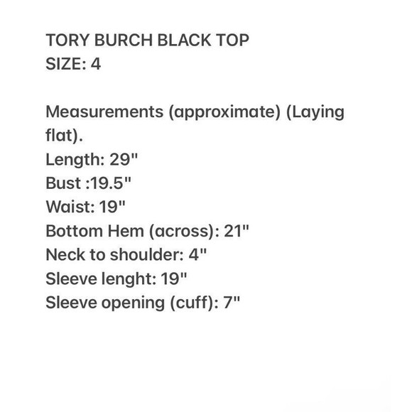 TORY BURCH BLACK COTTON MOCK COLLAR 3/4 SLEEVE BLOUSE SIZE 4-POCKETS - Picture 13 of 13